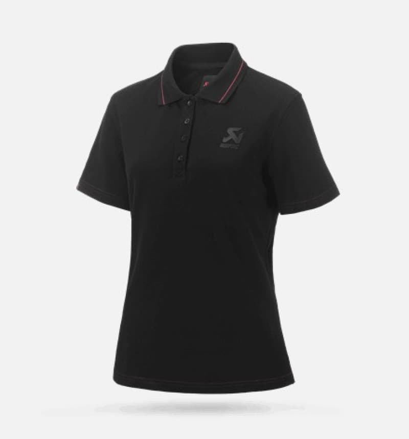 Akrapovic Corpo Polo Black Womens Apparel
