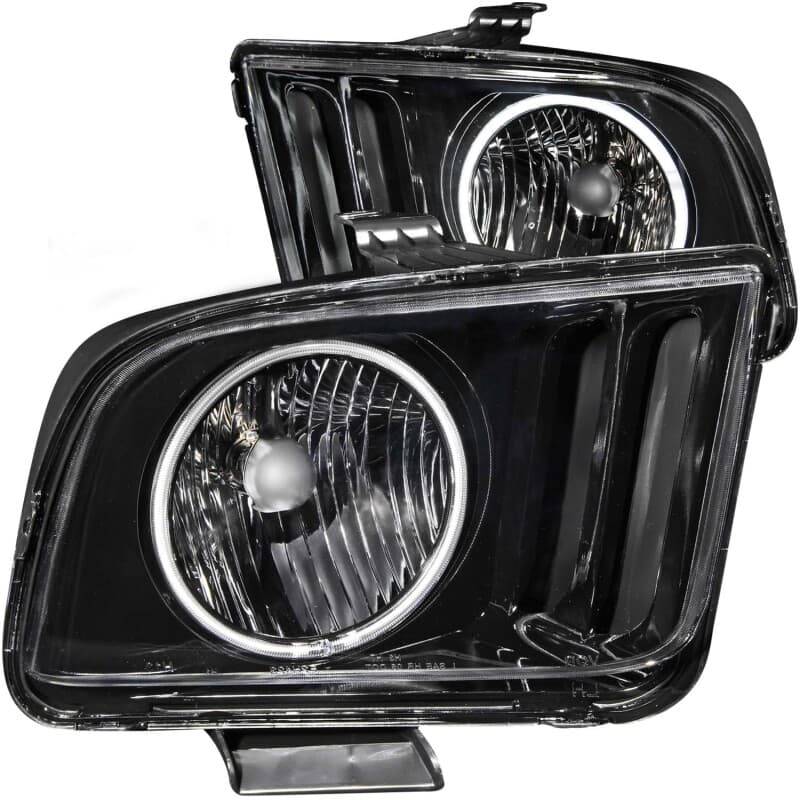 ANZO Crystal Headlights for Non HID Models Pair w/Halo Clear Lens Black Housing - Image 3