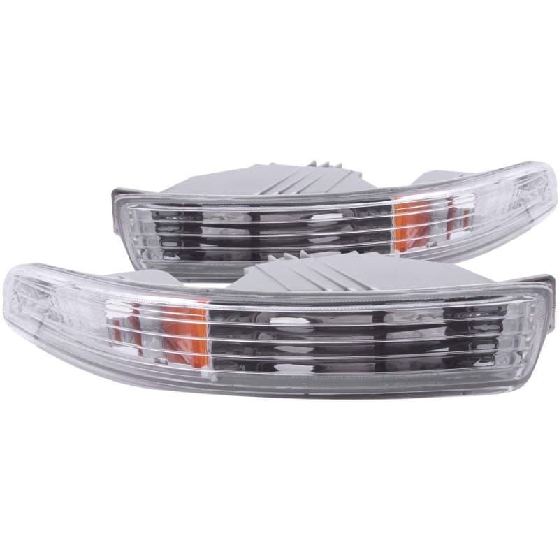 ANZO Euro Parking Lights for Chevy C6 Clear Lens Chrome Housing Pair
