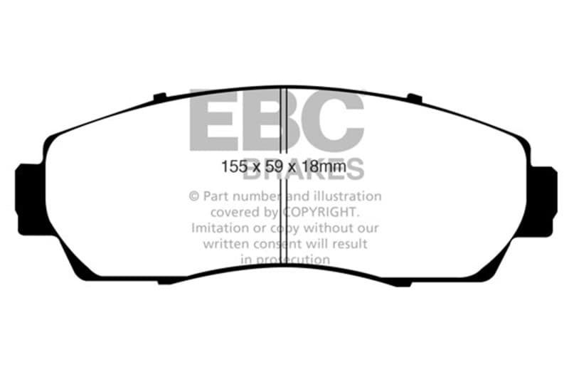 EBC Redstuff Brake Pad Set for Chevy C6 Low Dust Ceramic Fiber Compound - Image 2