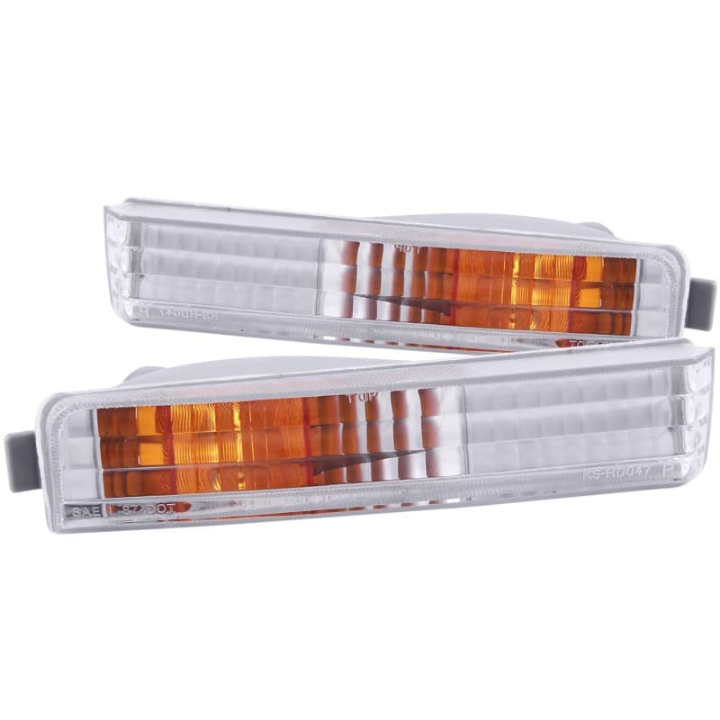 ANZO Parking Light Assembly Euro Clear Lens Chrome Housing Pair