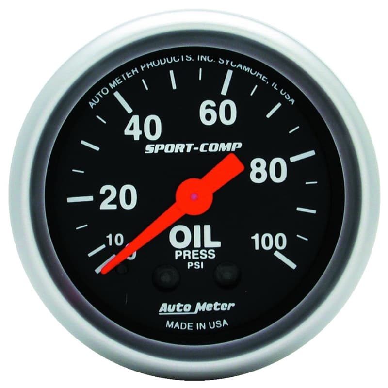AutoMeter Mechanical Oil Pressure Gauge 1/8" NPT Connection - Image 2