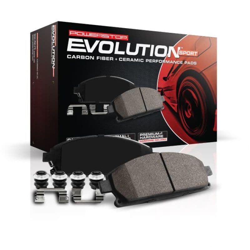 PowerStop Brake Pads for Chevy C6 Z23 Evolution Ceramic Carbon-Fiber Low-Dust - Image 2