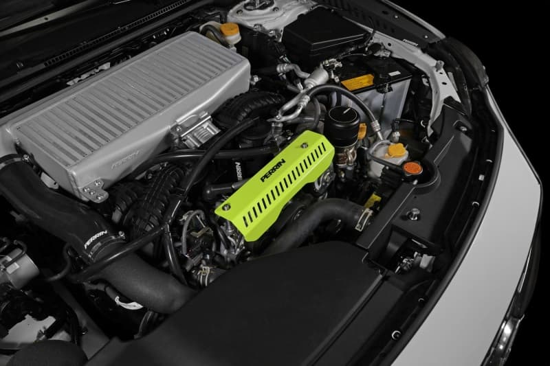 Perrin Performance Pulley Cover for 22-25 Subaru WRX Neon Yellow Short - Image 5