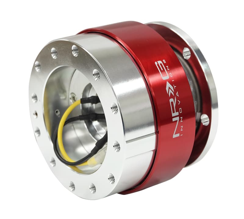 NRG Quick Release Silver Body Red Chrome Ring Gen 1.5 - Image 3