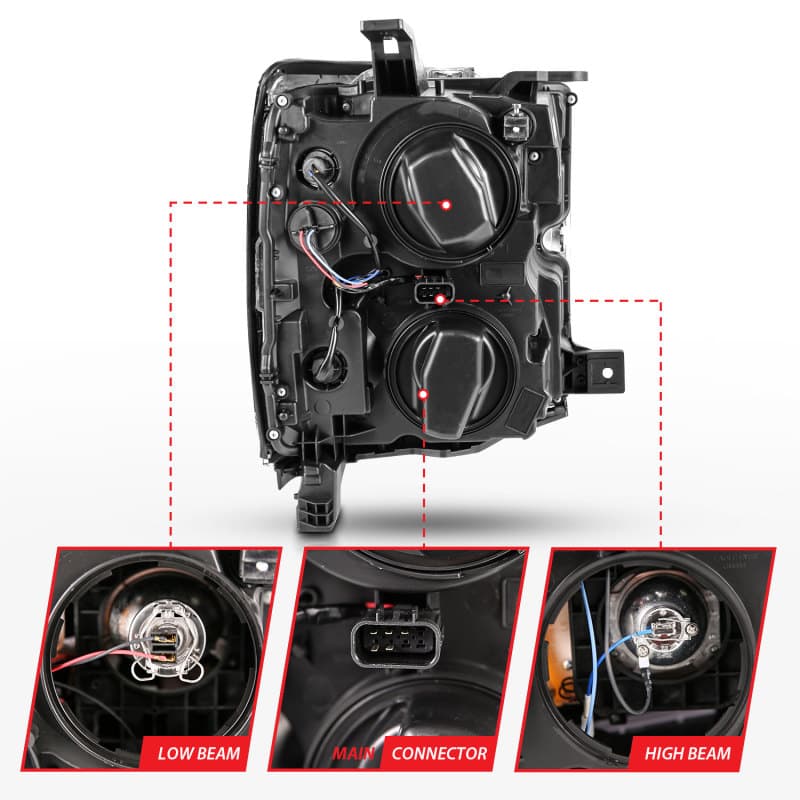 ANZO LED Projector Headlights for Chevy C6 111360 - Image 5