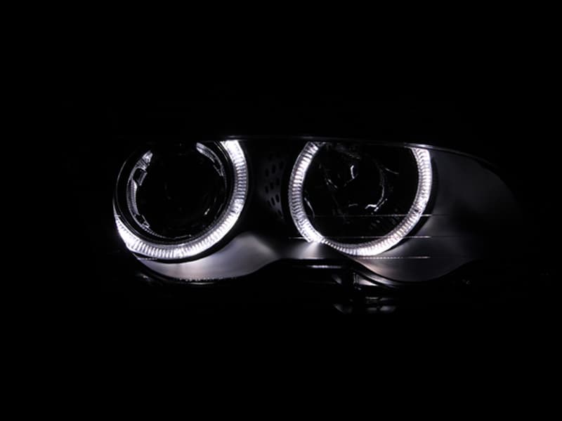 ANZO Projector Headlights with Halo for 4Dr Non-HID Models Clear Lens Black H... - Image 4