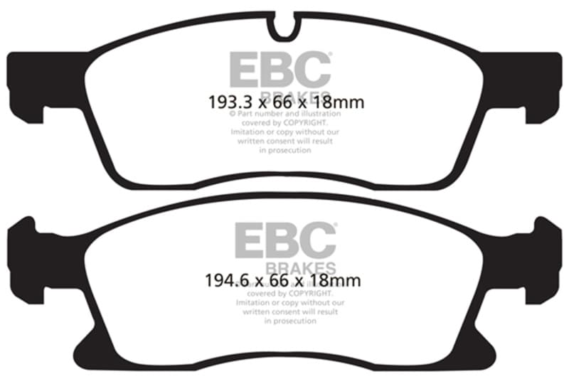 EBC Greenstuff Brake Pad Set for 4x4 Heavy Duty Low Wear Offroad Use - Image 2