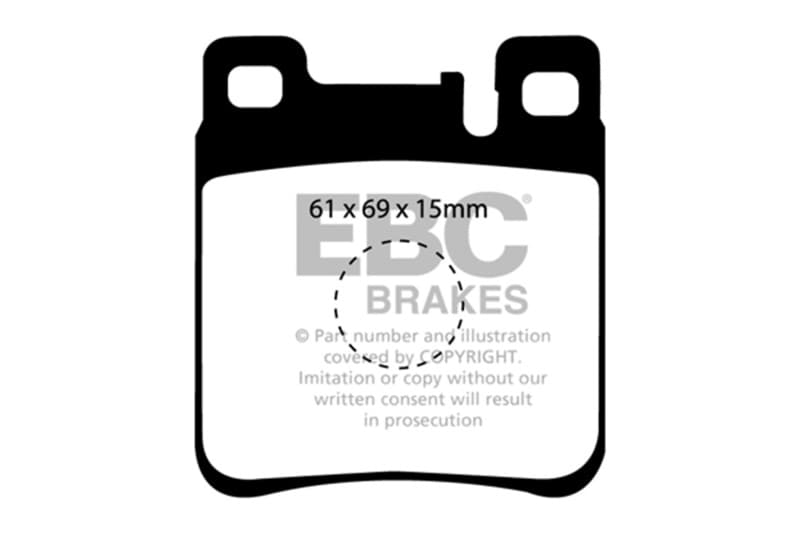 EBC Yellowstuff Brake Pad Set for Street & Track Driving Aramid Fibre Compound - Image 2