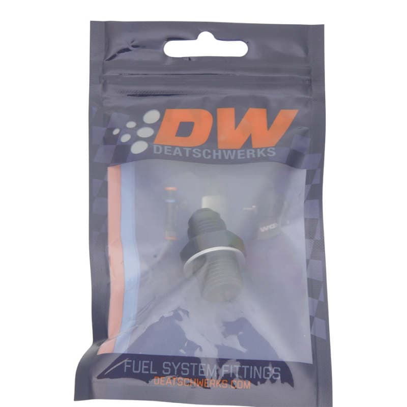 DeatschWerks 6AN Male Flare to M16 x 1.5 Male Adapter Anodized Matte Black - Image 2