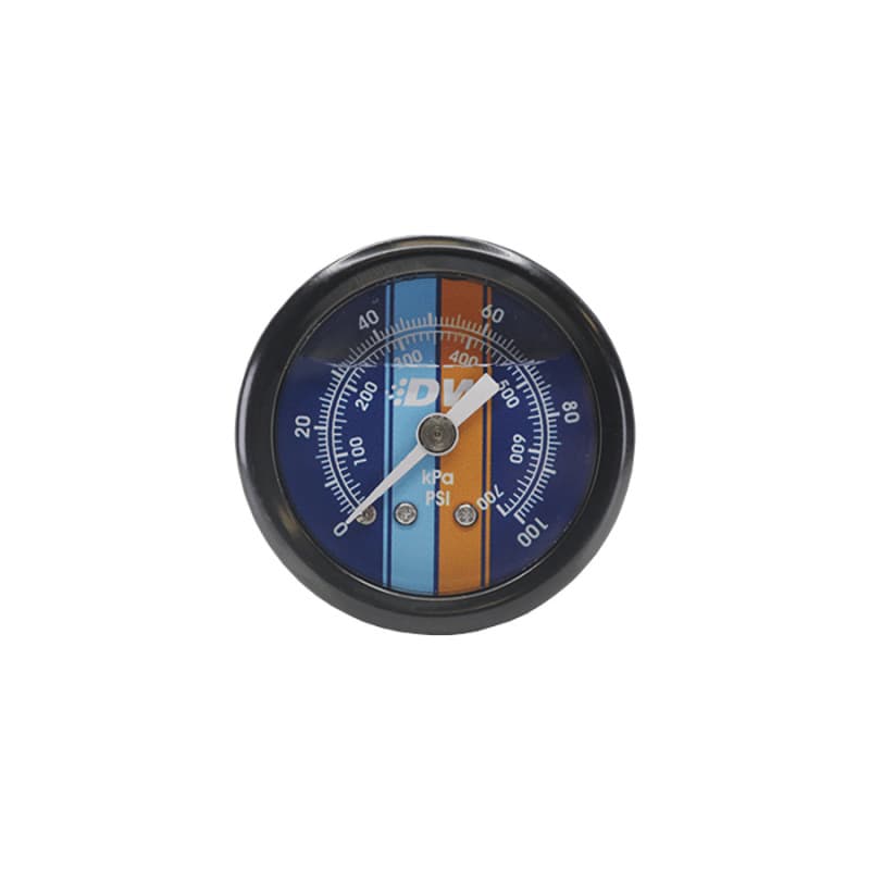 DeatschWerks Mechanical Fuel Pressure Gauge 0-100 PSI 1.5in Brushed Aluminum