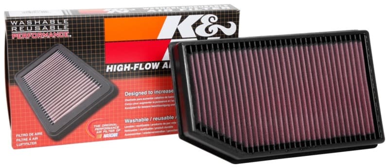 K&N Engineering Drop-In High-Flow Air Filter Washable Reusable 33-5076 - Image 5