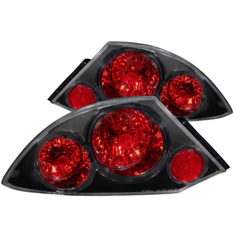 ANZO Tail Light Assembly for Chevy C6 Clear Lens Black Housing Pair - Image 2
