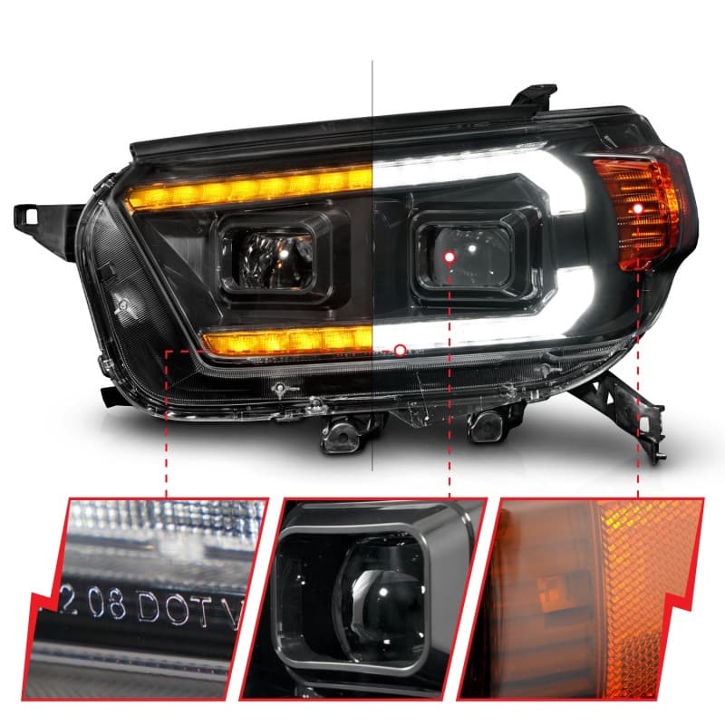 ANZO LED Projector Headlights for Chevy C6 with 6-Piston Design - Image 4