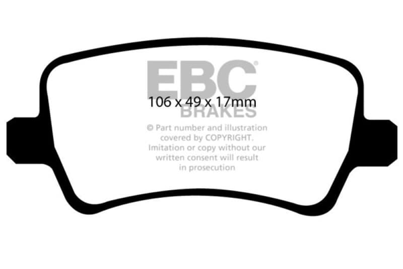 EBC Yellowstuff Brake Pad Set for Street and Track Driving High Performance