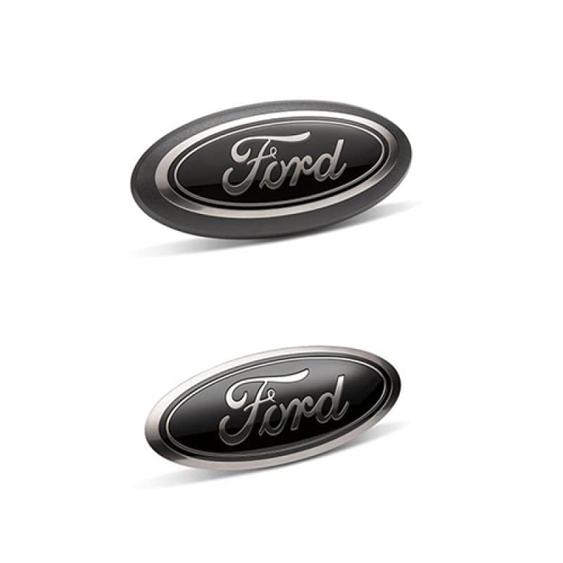 Ford Racing Badges for Ford Vehicles Black Smoked Chrome Oval Emblem Front/Rear - Image 3