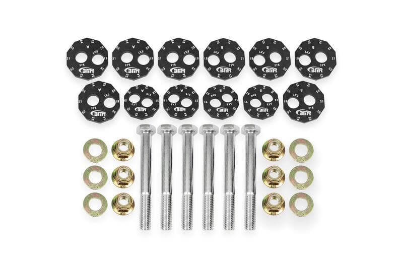 BMR Suspension Camber Bolt Kit for Chevy Corvette C6 Z06/ZR1 Black Anodized