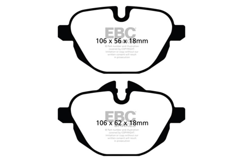 EBC Ultimax2 Brake Pad Set for Urban/Daily Driver OEM Replacement - Image 2