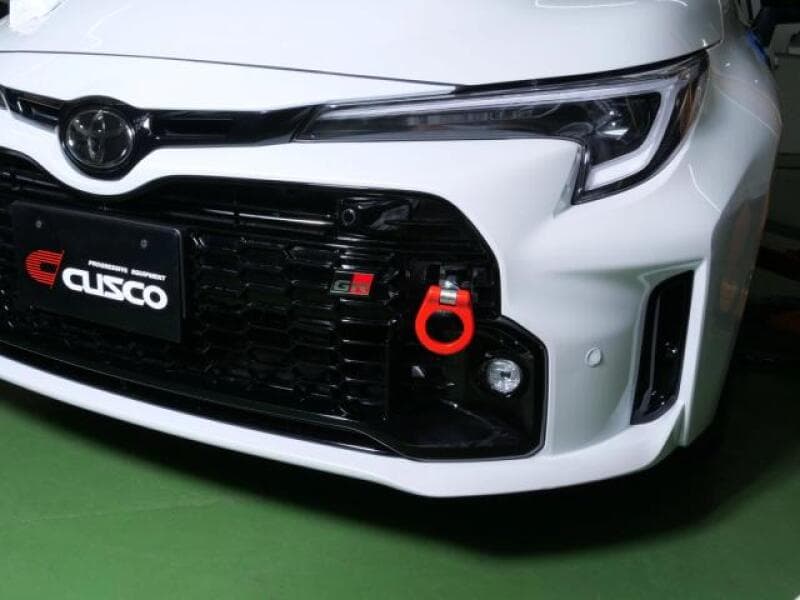 Cusco Folding Tow Hook for 2020+ Toyota GR Yaris Red Steel - Image 2