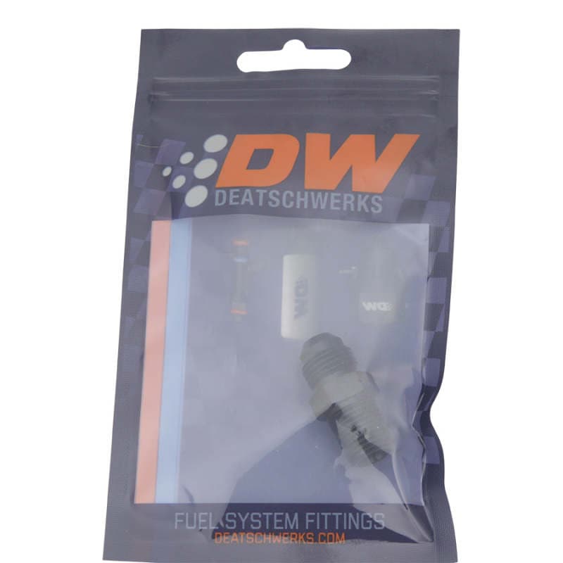 DeatschWerks 6AN to 1/4in NPT Adapter Male Flare Anodized Matte Black - Image 2