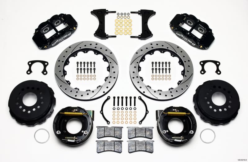 Wilwood Superlite 4-Piston Rear Brake Kit for Muscle Cars with Parking Brake
