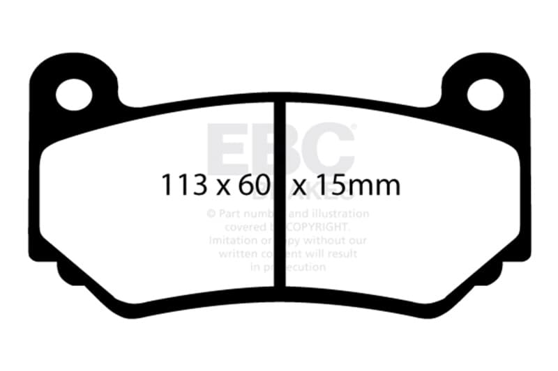 EBC Yellowstuff Brake Pad Set for Street & Track Driving Aramid Fibre Compound - Image 2