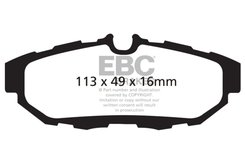 EBC Yellowstuff Brake Pad Set for Street and Track Driving High Performance