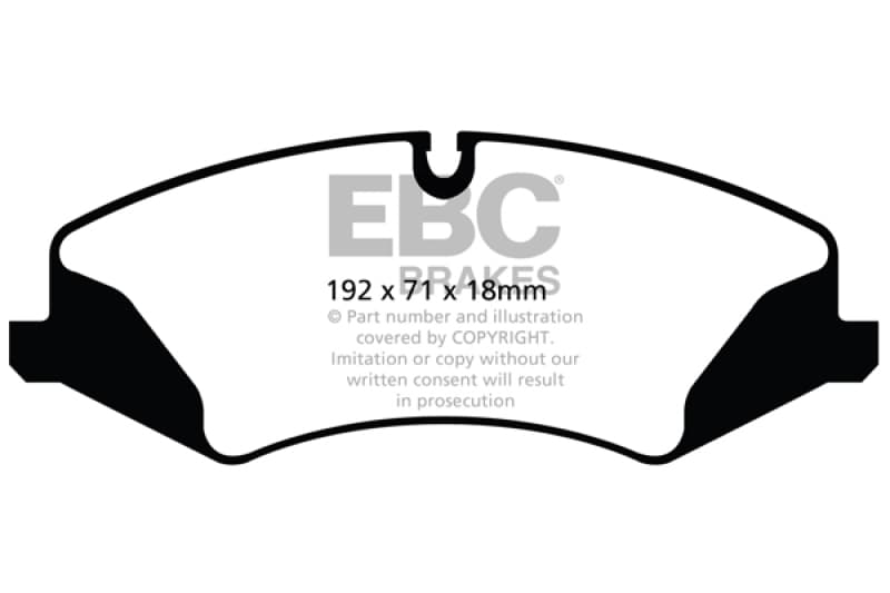 EBC Extra Duty Brake Pad Set for Heavy Duty Use High Friction ECO Technology