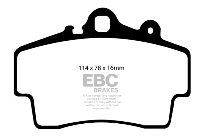 EBC Yellowstuff Brake Pad Set for Street & Track Driving Aramid Fibre Compound