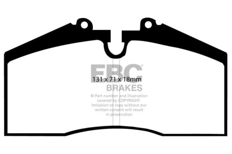 EBC Redstuff Brake Pad Set for Chevy C6 Low Dust Synthetic Fiber Ceramic