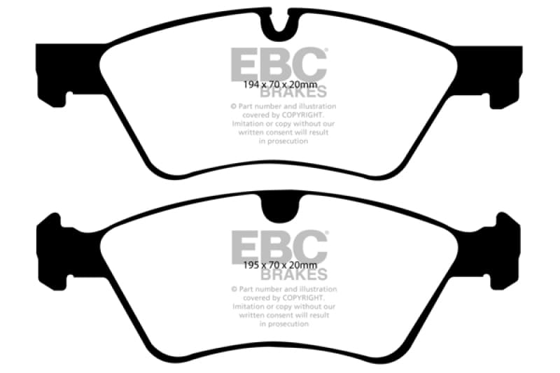 EBC Yellowstuff Brake Pad Set for Street and Track Driving High Performance