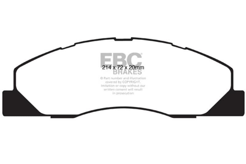 EBC Extra Duty Brake Pad Set for Heavy Duty Use High Friction ECO Technology - Image 4