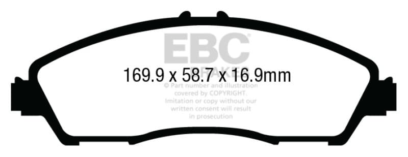 EBC Yellowstuff Brake Pad Set for Street & Track Driving High-Performance