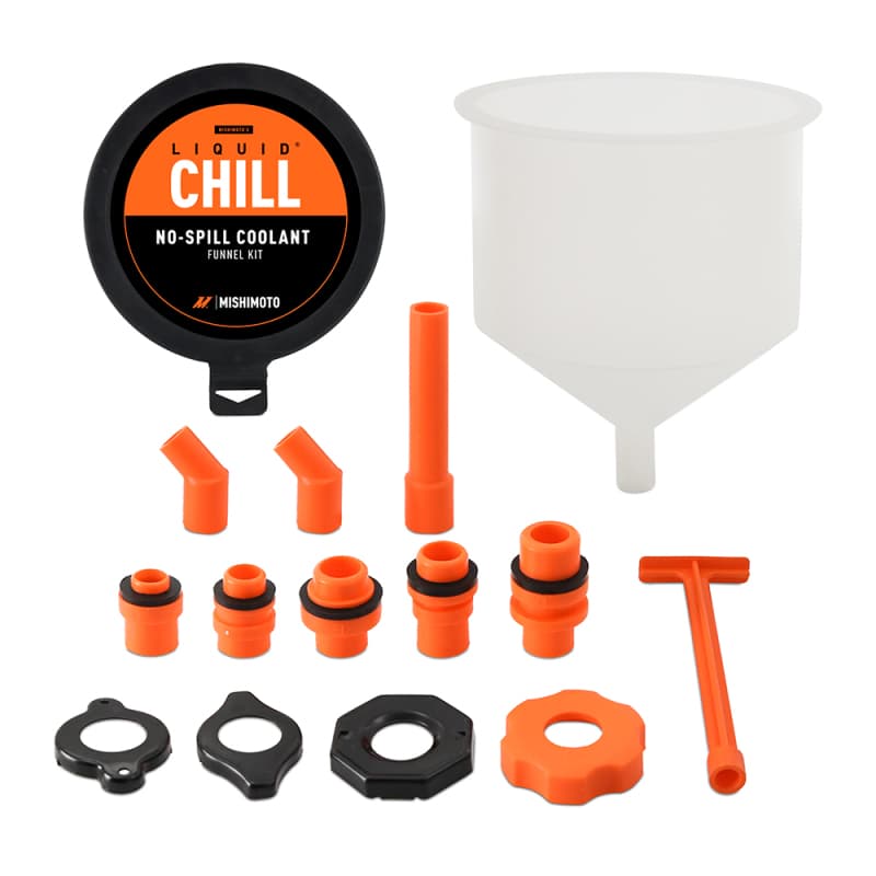 Mishimoto No-Spill Coolant Funnel Kit for Most Vehicles with 4 Cap & 5 Neck A...