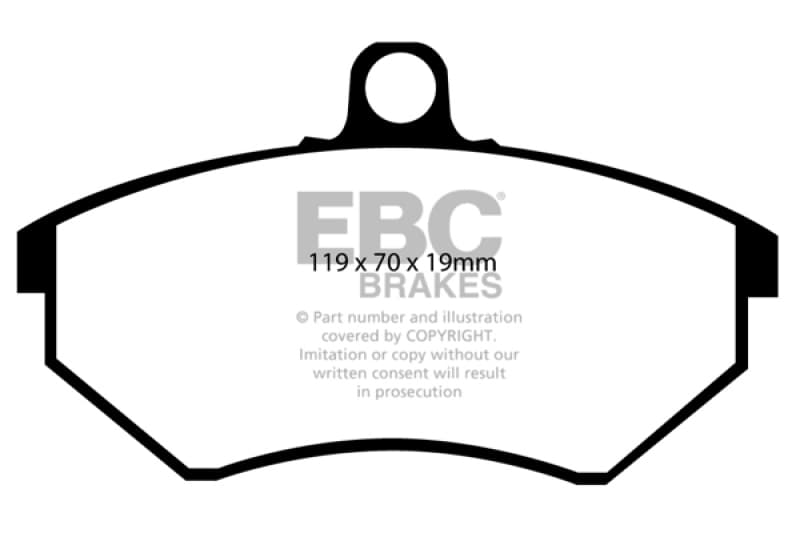 EBC Yellowstuff Brake Pad Set for Street & Track Driving Aramid Fibre Compound