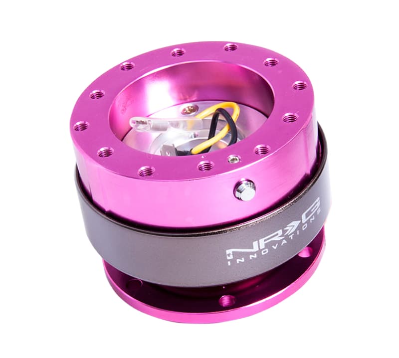 NRG Quick Release Gen 2.0 Pink Body Titanium Chrome Ring - Image 2