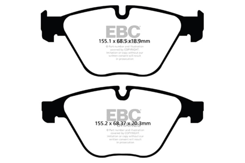 EBC Yellowstuff Brake Pad Set for Street and Track Driving High Performance - Image 2