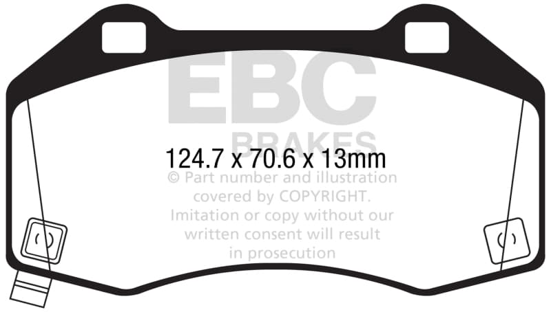 EBC Yellowstuff Brake Pad Set for Street and Track Driving High Performance