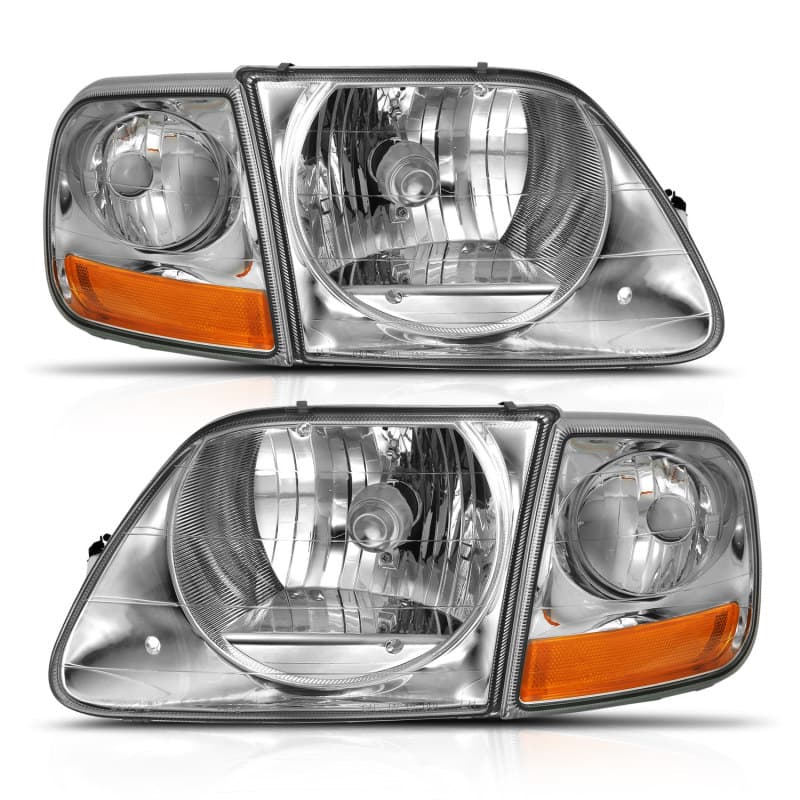 ANZO Crystal Headlights for Chevy C6 Clear Lens Replacement Pair