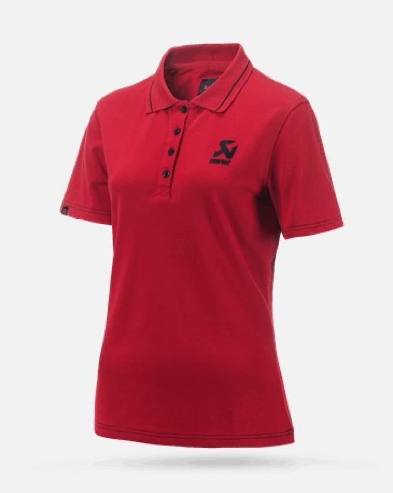 Akrapovic Womens Corpo Polo Red Small