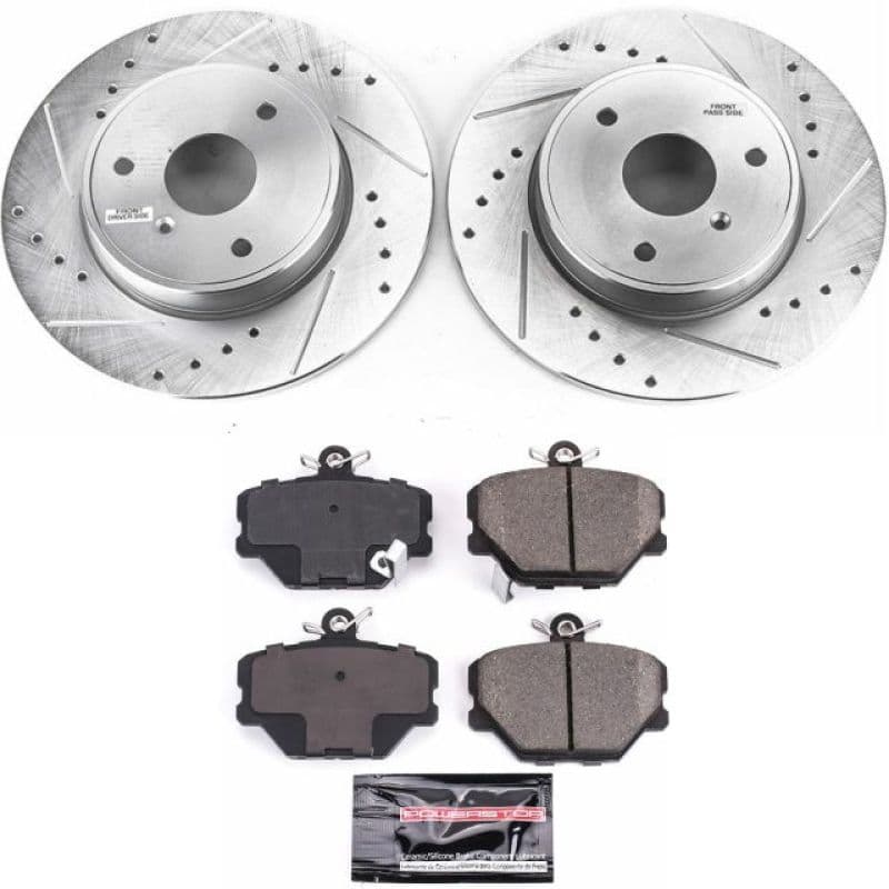 PowerStop Z23 Evolution Sport Brake Kit for Daily Driver with Carbon-Fiber Ce...