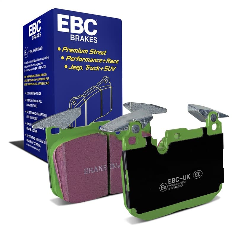 EBC Greenstuff Brake Pad Set for Street Driving High Initial Effect Up to 600°C
