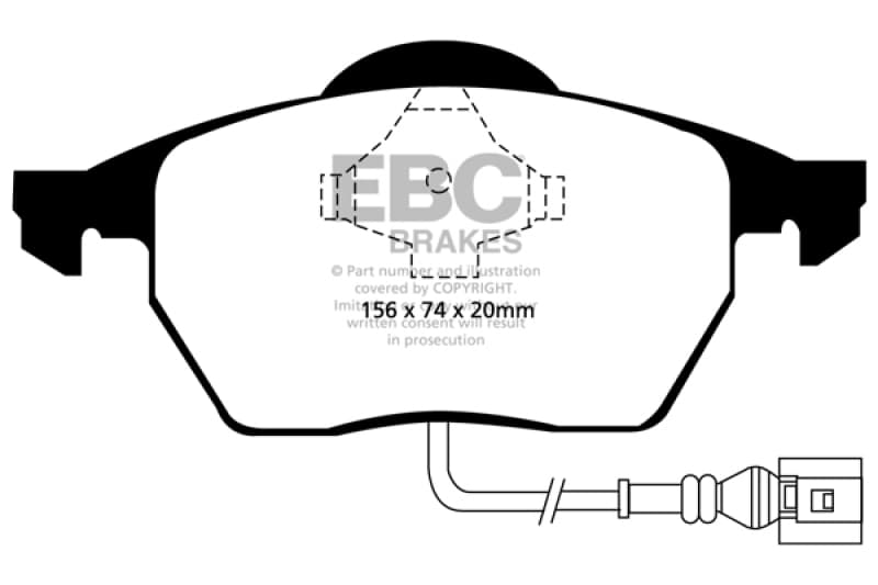 EBC Yellowstuff Brake Pad Set for Street and Track Driving High Performance