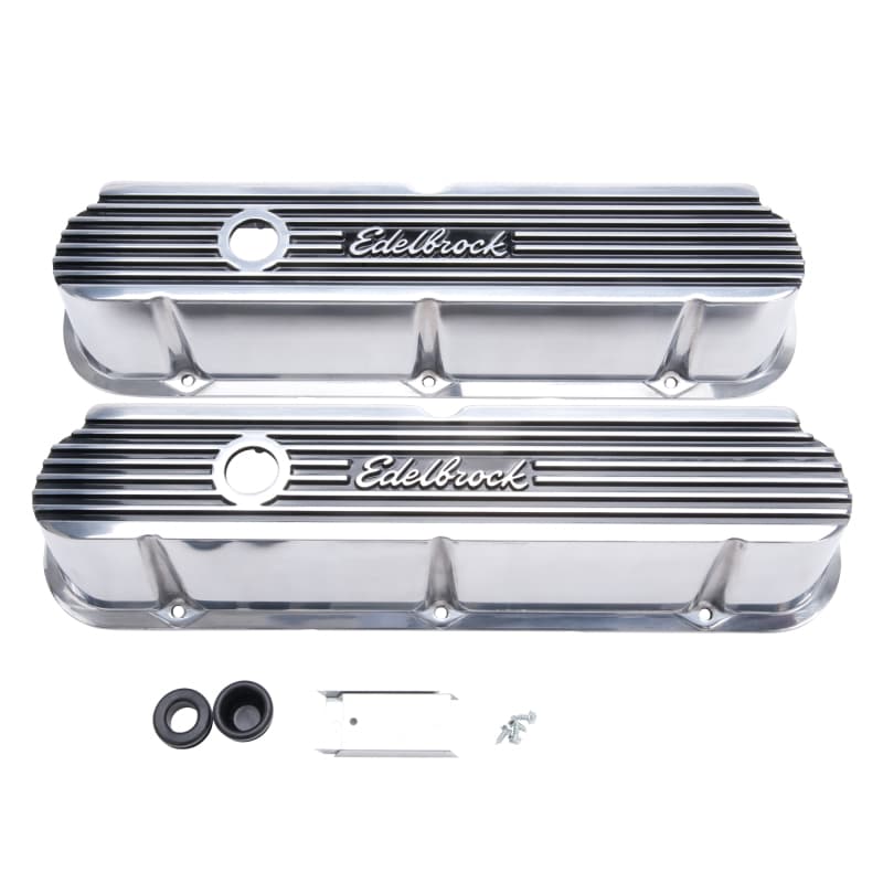 Edelbrock Valve Covers for Ford 289/302/351W 4264 Elite II Die-Cast Aluminum - Image 2