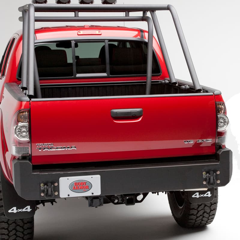 Body Armor 4x4 Pro Rear Bumper 3/16" Steel No-Drill Install License Plate Rel... - Image 3