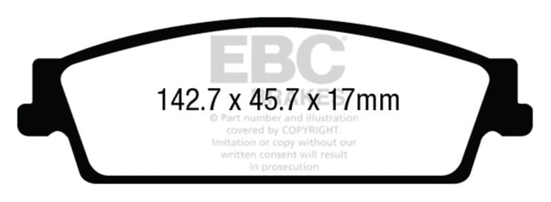 EBC Yellowstuff Brake Pad Set for Street and Track Driving High Performance - Image 2