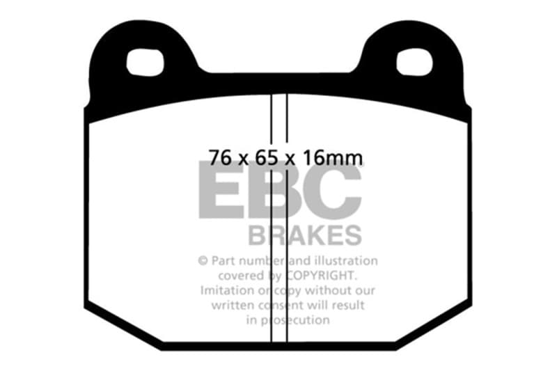 EBC Greenstuff Brake Pad Set for Street Driving High Initial Effect Up to 600°C - Image 2