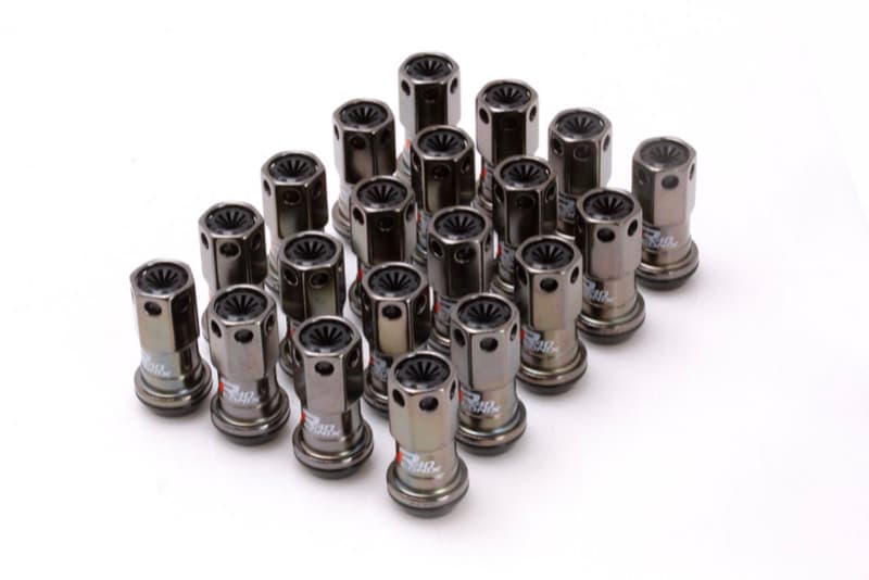 Project Kics R40 Iconix 12X1.25 Lug Nuts with Black Plastic Cap - 20 Pack