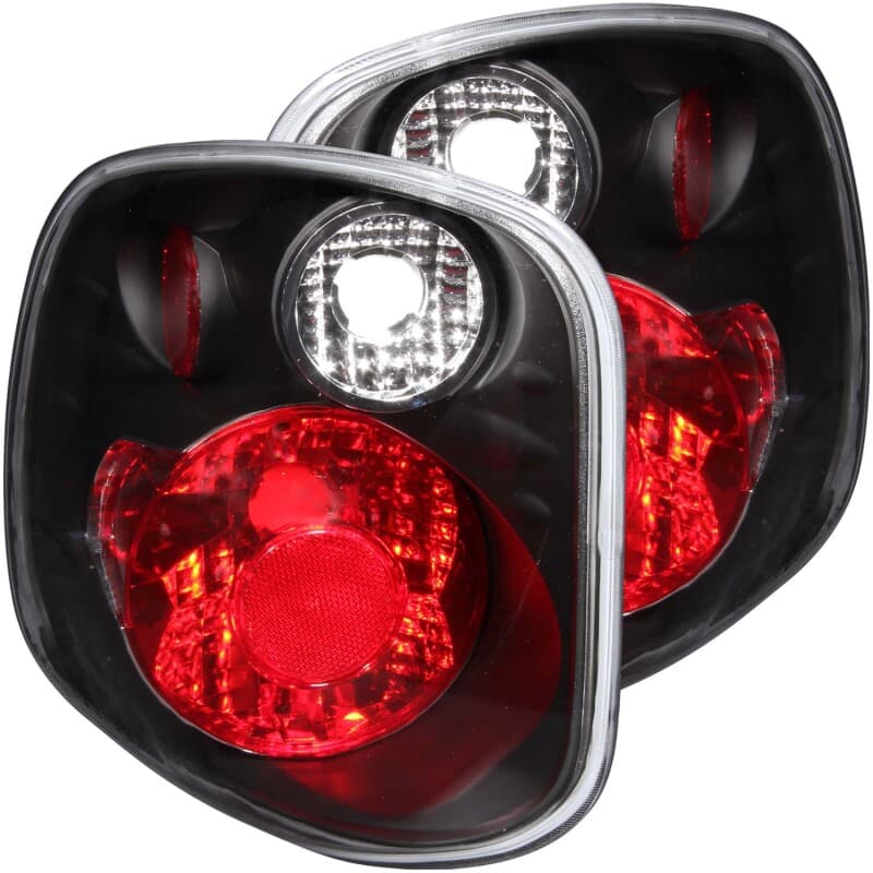 ANZO Tail Light Assembly Pair Clear Lens Black Housing for Chevy C6 - Image 2