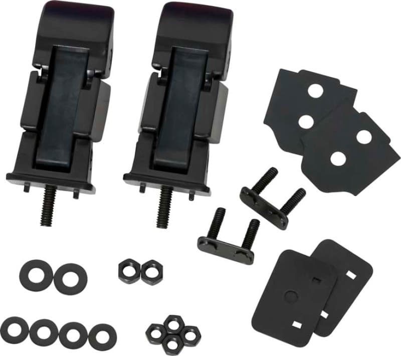 Kentrol Hood Safety Catch for 97-06 Jeep Wrangler TJ - Powdercoat Black Pair